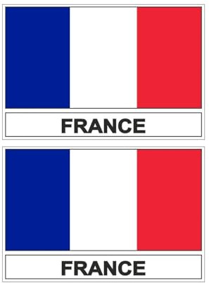 2Packs 12 x 8cm Autocollant Sticker Drapeau F France