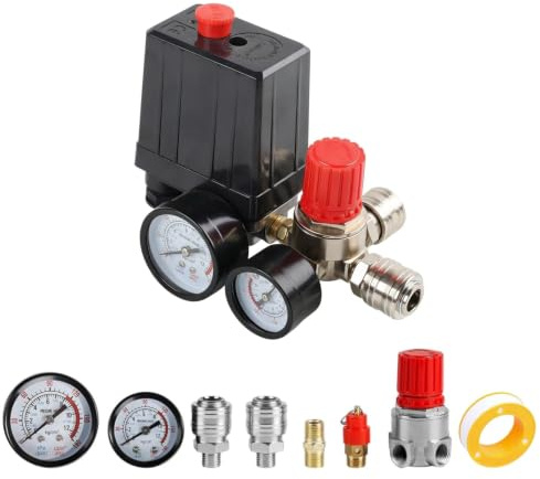 Pressostat 220V pour Compresseur d'Air avec Plage de Réglage 90-120 PSI | KEUPOK Pressostat Réglable