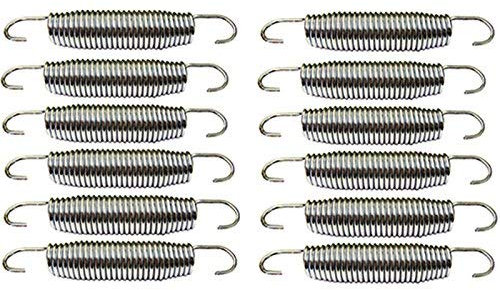 Koenig-Tom 12X Ersatz Trampolin Federn (Verbesserte Qualität 2023) ca. 138mm (für Trampolin ca. 240 244 305 366 bis 426cm ∅) Ersatzfeder