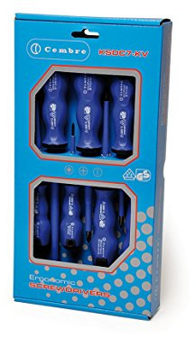 Cembre KSDC7-KV Kit Set 7 Giraviti con impronta a croce PH e con impronta a taglio SDC