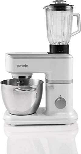 Gorenje mmc1000W 1000W 4,5L weiß - 4,5 Liter Küchenmaschine weiß Drehbar AC 1m Edelstahl)