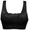 Litthing Women Sports Bra Seamless Comfortable Soft Breathable Ladies Lace Bras Removable Padded Tops Push up Underwear Packs for Yoga Fitness Exercise Black