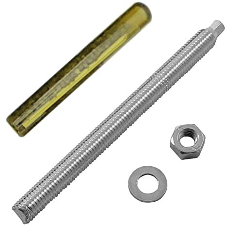 Lumonic Varilla de Anclaje + cartucho de anclaje compuesto M10 x 130 acero inoxidable A4 I Para uso como anclaje metálico de perno I Para diversos tipos de instalaciones pasantes