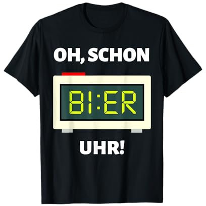 Bier Uhr Lustiges Mallorca Party Alkohol Bier Saufen Suff T-Shirt
