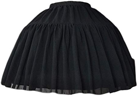 Only y Jupon Vintage Petticoat Mariee Mariage - Jupon Crinoline sous Robe Femme Fille Court Style - 2 Cerceau 2 Couches