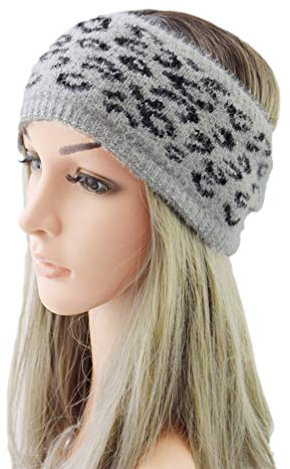 Beaupretty Elastischer Plüsch-ohrwärmer Breiter Kopfwickel Haarband Winterstirnband Mit Leopardenmuster Für Damen Stirnband Für Den Winter Kopfbedeckung Fräulein Lächelndes Gesicht