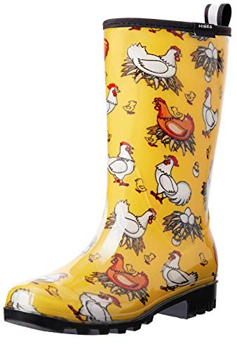 HISEA Women's Rain Boots Waterproof Mid Calf Garden Boots for Women