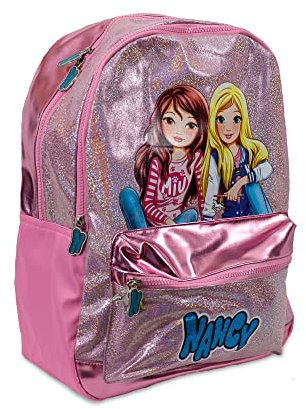 Nancy - Mochila Escolar con Dos Compartimentos y Materiales Premium para niños y niñas a Partir de 3 años, Rosa (Famosa 700016028)