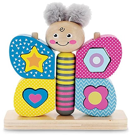 Trefl Schmetterling Puppe Holzspielzeug für Kinder ab 18 Monate