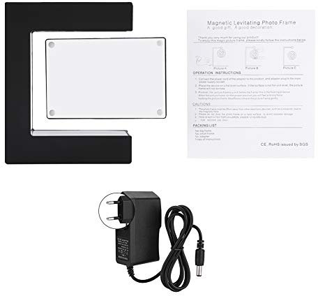 Raguso Fotorahmen mit LED Lichtern , Kreativer Anti Force Bilderrahmen mit LED beleuchteten , Magnetischen Fotorahmen für Wohnkultur Fashion Crafts (EU Stecker)