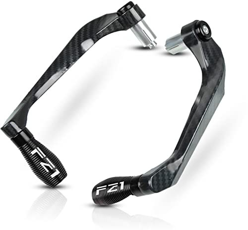 Universal Motorrad Hebelschutz Motorrad Lenker Bremse Kupplungshebel Schutz Mit Logo 7/8 22mm Für Yamaha FZ1 FAZER 2006-2015 (Farbe : Schwarz)