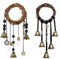 ChYoung Hexen Glocken Handgemachte Pentagramm-Hexe Rattan Glocken Home Schutz Türhänger Hängende Hexe Glocken Haus Erwärmung Boho Dekor (#7+#2)