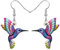 DUOWEI Acryl-Kolibri-Ohrringe für Damen, Vogel-Dangle (Iris)