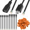 Xiatiaosann Câble micro USB 2.0 mâle femelle vers 4 extrémités de câble ouvertes, connecteur USB vers câble d'extension de données d'alimentation 4 fils connecteur de chargeur prise, 5 paires