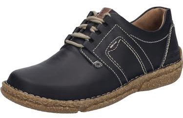 Josef Seibel Damen Low-Top Sneaker Neele 44,Weite G (Normal),Wechselfußbett,schnürschuhe,schnürer,Halbschuhe,schwarz-Kombi,35 EU