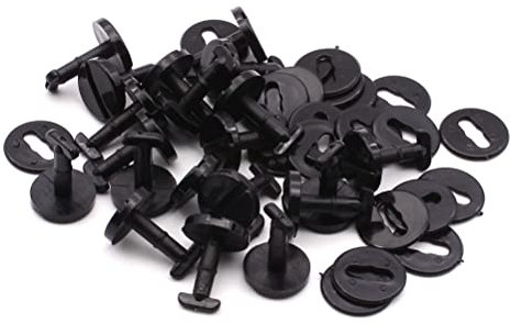 HAOTOM 20X Auto Bodenmatte Base Trim Clips Schraube mit Schloss Fußmatten Stift Befestigung Ersatz Für BMW 3 5 7 Serie X1 X3 X5 E34 E60 E61 E38 51471881521 Schwarz
