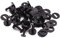 HAOTOM 20X Auto Bodenmatte Base Trim Clips Schraube mit Schloss Fußmatten Stift Befestigung Ersatz Für BMW 3 5 7 Serie X1 X3 X5 E34 E60 E61 E38 51471881521 Schwarz