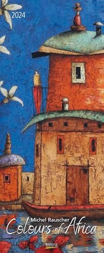 Colours of Africa - Kalender 2024 - Hochformat - Michel Rauscher - Korsch-Verlag - Kunstkalender - Vertikal-Kalender - 28,5 cm x 69 cm