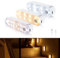 Tailcas Motion Sensor Lights Indoor, 4 Mode 3 Color Temperature Wardrobe Lights Stepless Dimming, 1500mAh USB Rechargeable Battery Powered Magnetic Night Light for Stairs, White, 20LEDs-11cm