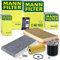 MANN-FILTER Inspektionspaket Filterset 1x Ölfilter, 1x Luftfilter, 1x Innenraumfilter (Aktivkohlefilter), 1x Kraftstofffilter Kompatibel mit MERCEDES-BENZ A-Klasse (W169), B-Klasse (W245)