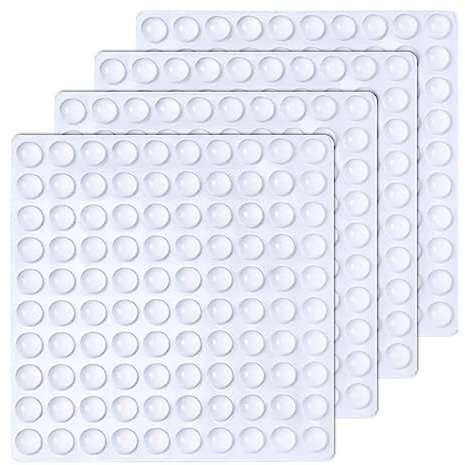 TSHAOUN 400 Stück Gummipuffer 6 × 2mm, Transparentes Selbstklebendes Elastikpuffer Türstopper Möbelpuffer für Türen, Fenster, Schubladen, Schränke, Tastaturen, Geräuschreduzierung, rutschfest