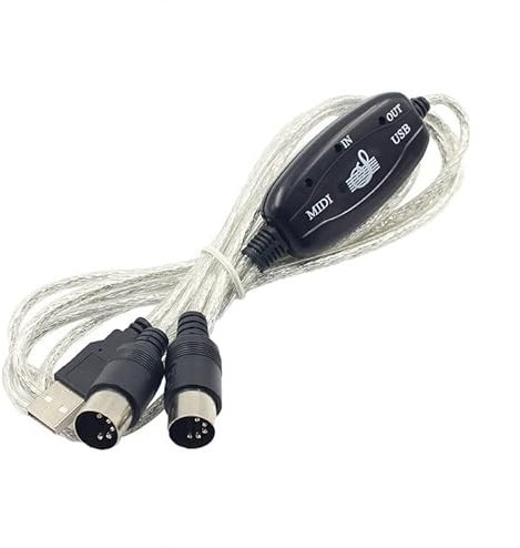 Xingdianfu Convertisseur de câble MIDI vers USB Cordon Adaptateur d'interface MIDI Clavier Clavier Ligne d'édition de Musique 2m