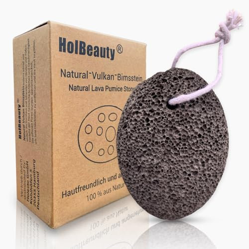 HolBeauty® Bimsstein Fußpflege - Hornhautentferner - Natur Lavastein - Bimsstein Hornhaut Entferner - Natur Pumice Stone - Callus Remover - Lavasteine für Füße und Hände - Terracotta