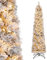 LIFEZEAL Weihnachtsbaum dünn 180cm künstlicher schneebedeckter Tannenbaum mit 150 LED-Lichtern, 373 Dicke Tannenzweige, Weihnachtsbaum