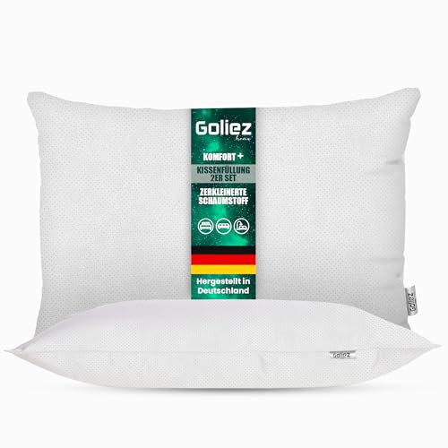 Goliez Kissenfüllung 2er Set Kissen für Bett Kopfkissen Innenkissen Dekokissen Sofakissen Zierkissen Füllung (2, Weiß, 50x70 cm)