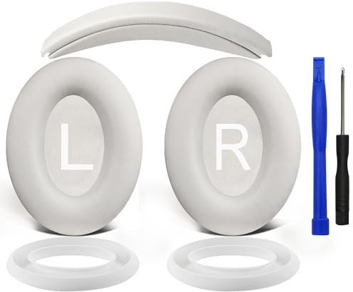 SOULWIT Ohrpolster Polster + Kopfband Headband + Silikon Ohrpolster Schutzabdeckung, Ersatz kit für Bose QuietComfort 45 (QC45)/QuietComfort SE (QC SE)/New Quiet Comfort kabellose Over-Ear Kopfhörer