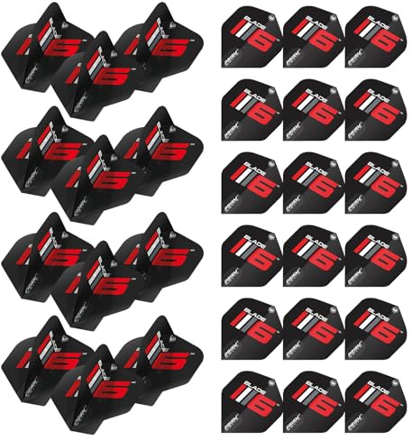 WINMAU Prism Delta Blade 6 Design Extra Thick Dart Flights - 10 Sets per Pack (30 Dart Flights in total)