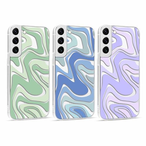 Foonary 3 Pezzi Trasparente Custodia per iPhone 7/8/SE 2020/SE 2022 4,7, Aesthetic Motivo Disegno, Ultra Morbida Silicone Cover Antigraffio Antiurto Protezione