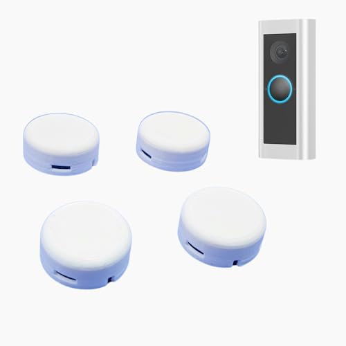 EMALPE Replacement Buttons for Ring Doorbell Pro Accessories Compatible with Doorbell Pro 4 Pcs (White)