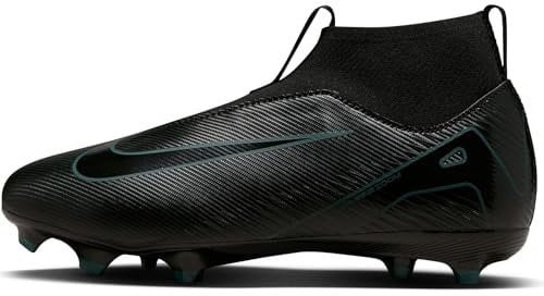 NIKE Boys Jr. Mercurial Superfly 10 Academy Sneaker, Black Black Deep Jungle, 1 UK