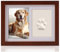 PewinGo Gedenkrahmen Hund und Katze, Pfotenabdruck Set Hund Katze Fotorahmen mit Ton Impressum Kit und Foto-Display für 6 x 4“ Foto, Perfekte Andenken Geschenk für Tierbesitzer