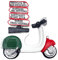 3D-Kühlschrankmagnet Vintage Flagge Italien, Kühlschrankmagnet, Dekoration Scooter Auto Bologna für Magnettafel, Haus und Küche, Büro