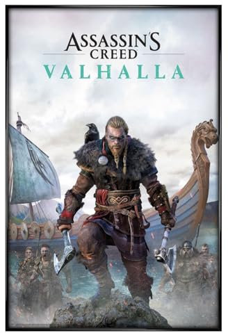 Grindstore Assassin's Creed Valhalla Standard Edition Maxi-Poster, 61 x 91,5 cm, schwarz glänzend gerahmt