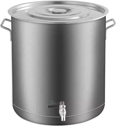 MOKLYF Olla para Sopa - Olla para Sopa con Grifo, Cubo para Sopa de Acero Inoxidable, Olla para Sopa con Tapa, Olla para Sopa de Gran Capacidad, Olla para Sopa Multic(Un Color - 60x60cm