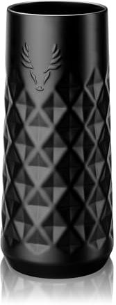 Viski Paragon Champagne Flute Insulated Tumbler, Stainless Steel Champagne Flute with Ceramic Coating Black 9oz Set of 1