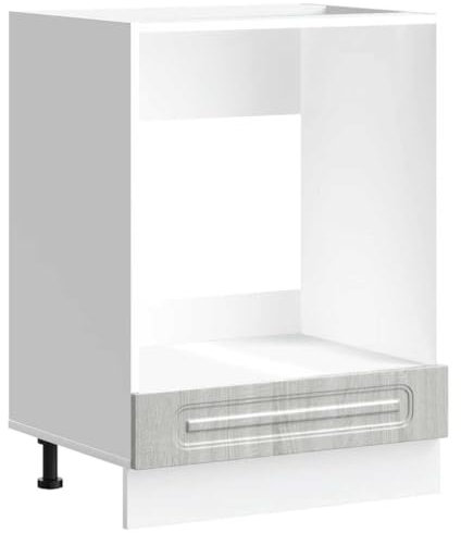 vidaXL Herdumbauschrank Kalmar Grau Sonoma Holzwerkstoff, Backofenschrank, Herdschrank, Ofenschrank, Küchenofenschrank, Küchenherdschrank
