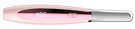 Elektrische Wimpernzange Rosa aus Abs mit Gebogener Bürstenkopf | Heizfunktion, lang Anhaltender Schwung, Natürlicher Schwung, Make Up Zubehör für Frauen