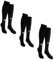 3'er Set Damen Sport Kniestrümpfe Herren Volleyballsocken Sportsocken (DE/NL/SE/PL, Numerisch, 38, 42, Regular, Regular, 3x Schwarz)