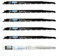 MUOZLOP 5 Pack 300mm Säbelsägeblätter Set，5 TPI Sägeblätter für Säbelsäge，für Holz Säbelsägeblätter (5, 5TPI,300mm)