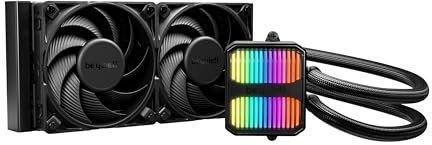 be quiet! Silent Loop 3 240mm CPU liquid cooler, 2 Silent Wings 4 120mm PWM high-speed fans, virtually inaudible operation, 6-pole motor, extremely high cooling performance, discreet ARGB lighting