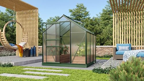 Vitavia Gewächshaus Venus 3800, smaragd grün, 3,8 m², 4 mm HKP | Wetterfestes & stabiles Treibhaus | Perfekt für Gemüse & Pflanzen | Robust & langlebig