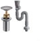 Allthingstore Tuyau de vidange réglable pour évier de salle de bain, anti-odeurs, tuyau d'évacuation remplaçable (grep)