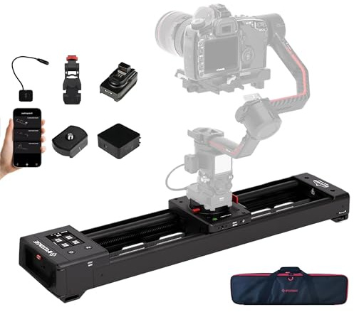 IFOOTAGE Shark Slider Nano II-660 (66cm) Motorisierter Kamera Slider,Mobile APP/IPS-Touchscreen-Steuerung,360°-Panoramaaufnahme, Extrem Leise,Tragkraft bis zu 3.5kg