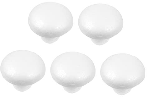 Housoutil 5 Stück Pilz-Verzierung Weiß Blumentopf Ornamente Pilz-Gartendekoration realistisch Pilz Handwerk Pilzverzierung selber Machen Garten Pilz Pilzfigur Schaum