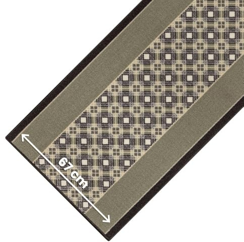 OLIVO.shop Teppichläufer, langer Läufer für Innentreppen, rutschfester Mehrzweck-Teppich für Flur, Treppenläufer, Meterware, Flurteppich, Breite 67 cm, Olimp (TARTAN Grau, 0,67 x 5 m)