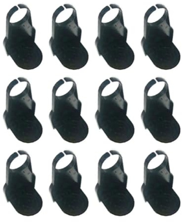 Bosiyrggrl 12pcs Cup Holder Anti-Overflow Laundry Detergent Cup Holder Folding Bracket Seamless Hook Black